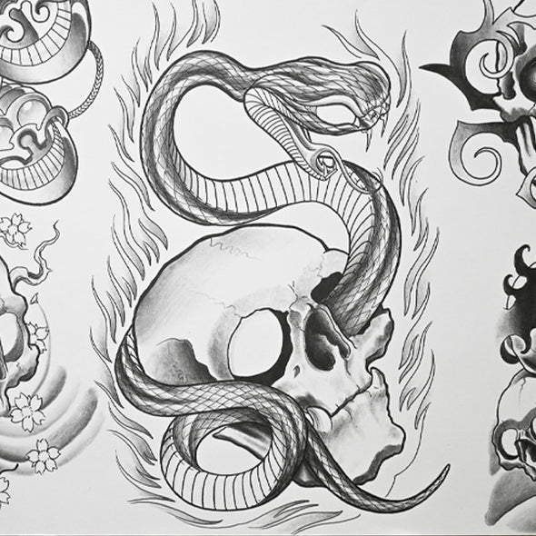 BILL CANALES SNAKE AND SKULL