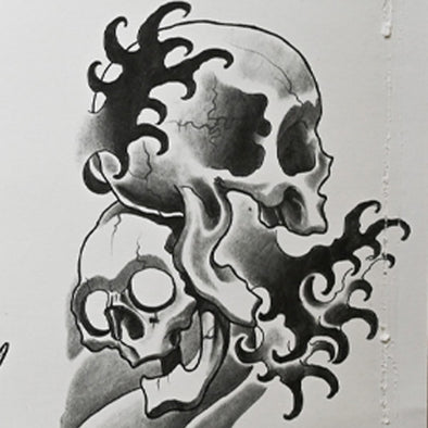 BILL CANALES SKULL AND JAPANESE WATER