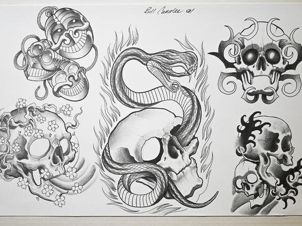 BILL CANALES SNAKE AND SKULL