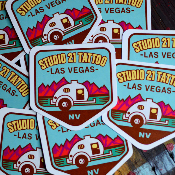 Vintage Style Camping Sticker